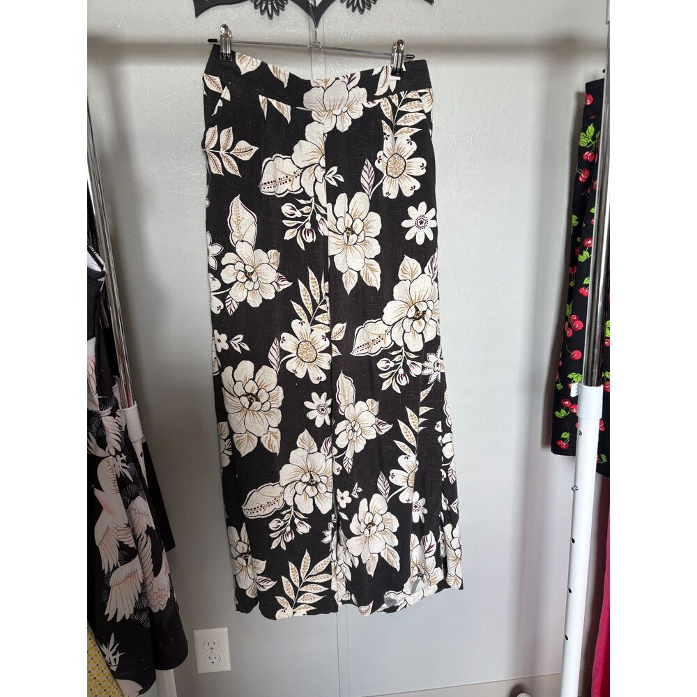 Torrid 0 L 12 Pull on Wide Leg Pant Floral boho - Picture 7 of 8